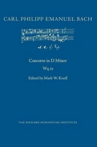 Cover of Concerto in D Minor, Wq 23