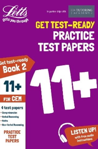 Cover of 11+ Practice Test Papers (Get test-ready) Book 2, inc. Audio Download: for the CEM tests