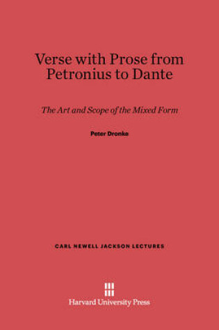 Cover of Verse with Prose from Petronius to Dante