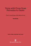 Book cover for Verse with Prose from Petronius to Dante