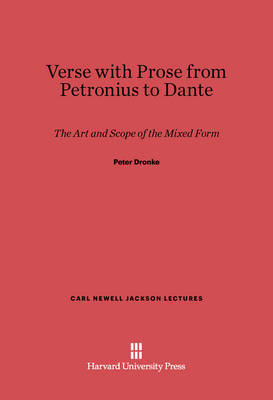 Cover of Verse with Prose from Petronius to Dante