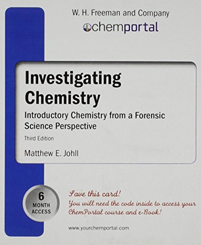 Book cover for Chemportal for Investigating Chemistry (6-Month Access Card)