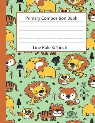 Book cover for Primary Composition Book Line Rule 3/4 inch