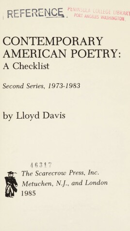 Book cover for Contemporary American Poetry