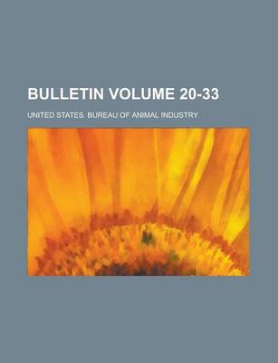 Book cover for Bulletin Volume 20-33