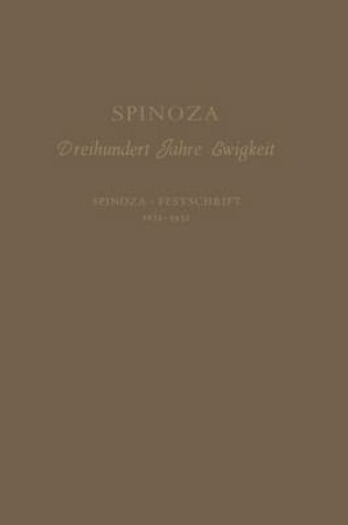 Cover of Spinoza