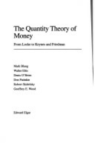 Cover of The Quantity Theory of Money