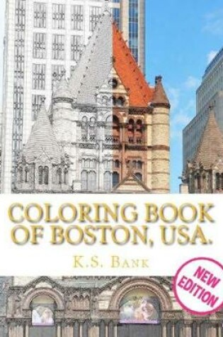 Cover of Coloring Book of Boston, USA. New Edition.