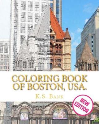 Book cover for Coloring Book of Boston, USA. New Edition.