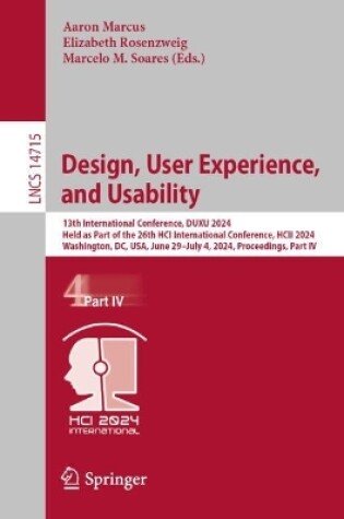 Cover of Design, User Experience, and Usability