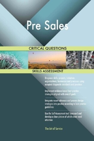 Cover of Pre Sales Critical Questions Skills Assessment