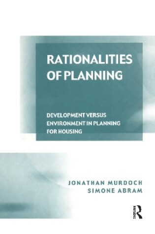 Cover of Rationalities of Planning