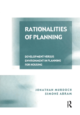 Book cover for Rationalities of Planning