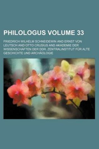 Cover of Philologus Volume 33
