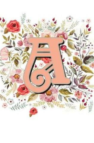 Cover of A Monogram Letter Floral Wreath Notebook