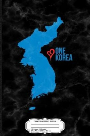 Cover of One Korea Love United Flag Composition Notebook