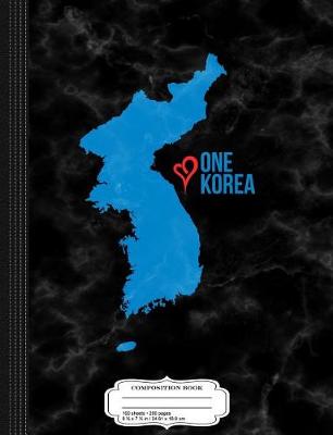 Book cover for One Korea Love United Flag Composition Notebook