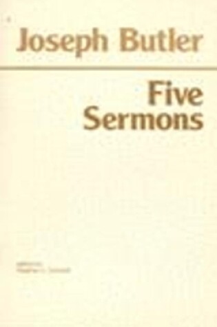 Cover of Joseph Butler: Five Sermons