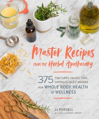 Book cover for Master Recipes from the Herbal Apothecary: 375 Tinctures, Salves, Teas, Capsules, Oils and Washes for Whole-Body Health and Wellness