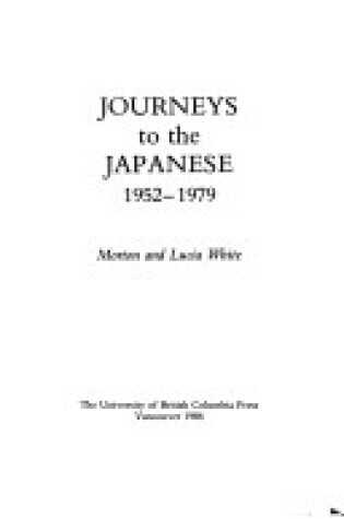 Cover of Journeys to the Japanese, 1952-79