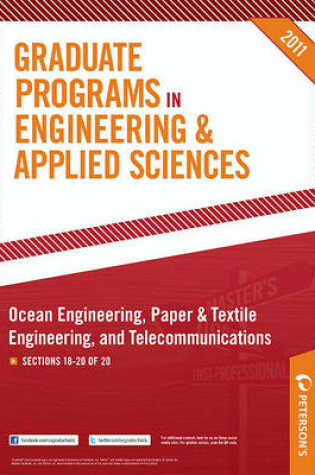 Cover of Peterson's Graduate Programs in Engineering & Applied Sciences, Aerospace/Aeronautical Engineering, Agricultural Engineering & Bioengineering, and Architectural Engineering 2011