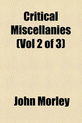 Book cover for Critical Miscellanies (Vol 2 of 3)