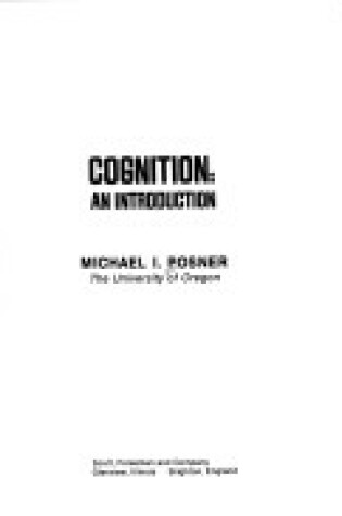 Cover of Cognition