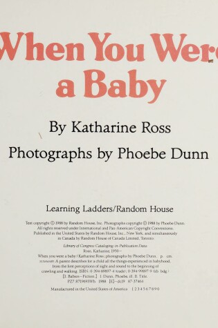 Cover of When You Were A Baby #