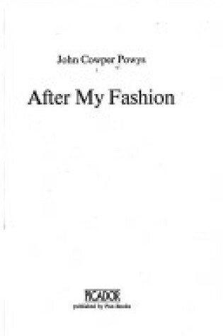 Cover of After My Fashion