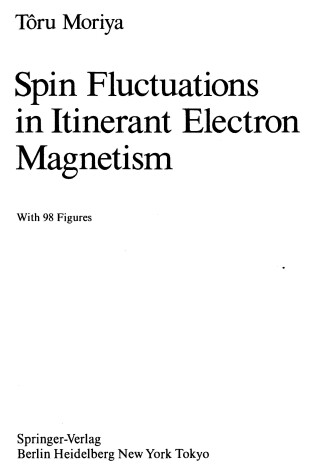 Cover of Spin Fluctuations in Itinerant Electron Magnetism
