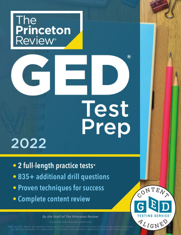 Book cover for Princeton Review GED Test Prep, 2022