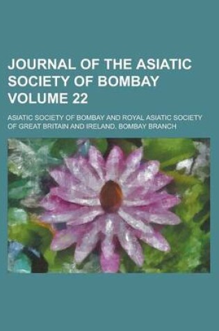 Cover of Journal of the Asiatic Society of Bombay Volume 22