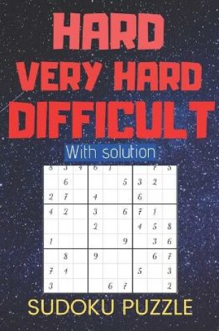 Cover of Hard Very Hard Difficult Sudoku Puzzle