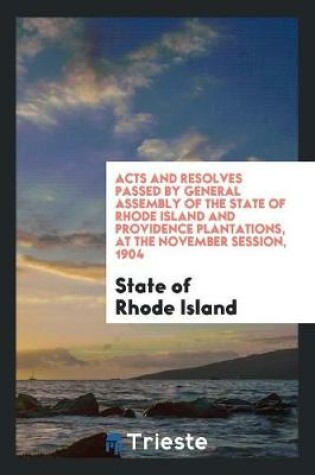 Cover of At the General Assembly of the State of Rhode-Island and Providence ...