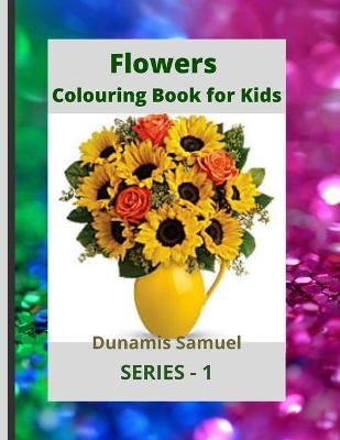 Book cover for Flowers Colouring Pages for Kids