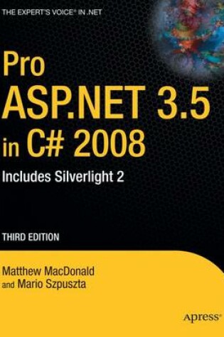 Cover of Pro ASP.NET 3.5 in C# 2008