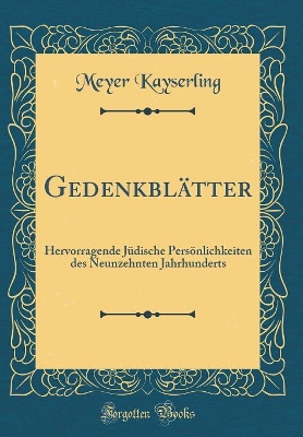 Book cover for Gedenkblätter