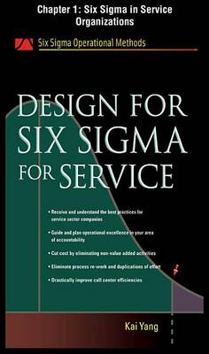 Book cover for Design for Six SIGMA for Service, Chapter 1 - Six SIGMA in Service Organizations