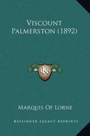 Cover of Viscount Palmerston (1892)