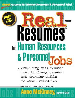 Book cover for Real-Resumes for Human Resources & Personnel Jobs