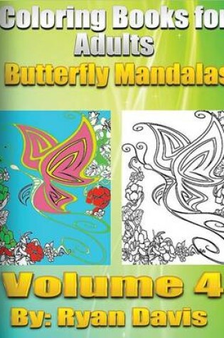 Cover of Coloring Books for Adults Butterfly Mandalas