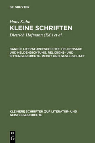 Cover of Literaturgeschichte. Heldensage Und Heldendichtung. Religions- Und Sittengeschichte. Recht Und Gesellschaft