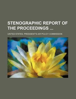 Book cover for Stenographic Report of the Proceedings