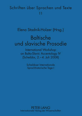 Cover of Baltische Und Slavische Prosodie