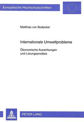 Cover of Internationale Umweltprobleme