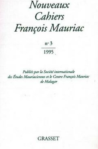 Cover of Nouveaux Cahiers Francois Mauriac N03