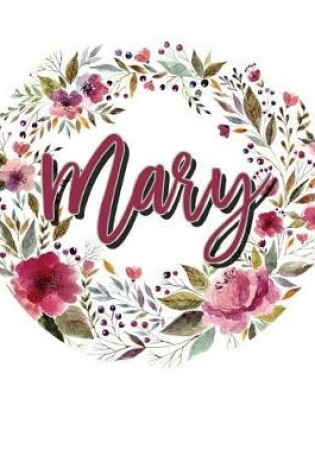 Cover of Mary Floral Wreath Personalized Notebook
