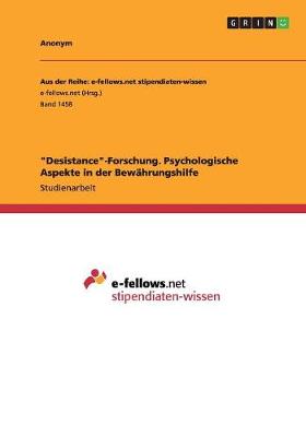 Book cover for "Desistance"-Forschung. Psychologische Aspekte in der Bew�hrungshilfe