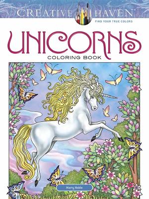 Book cover for Creative Haven Unicorns Coloring Book