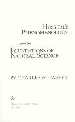 Book cover for Husserl's Phenomenology and the Foundations of Natural Science